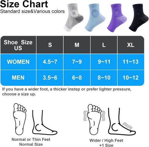 3 Pairs Neuropathy Socks for Women & Men,Nano Comprex Ankle Sleeves Protection Elastic Socks,Soothe Socks for Neuropathy Pain,Anti Fatigue Compres...