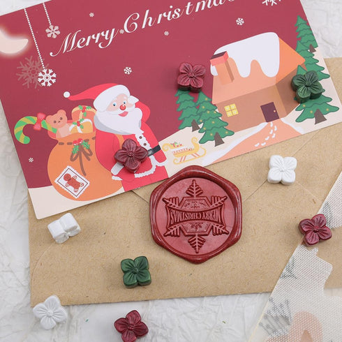 Snowflake Wax Seal Stamp Kit,Christmas Snowflake Sealing Wax Stamp for Christmas Party Invitations Letter Envelope Cards Crafts Gift Package Decor...