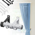 KOLAKO Curtain Rod Brackets, Heavy Duty Black Curtain Rods Holders Hook Hangers for Wall Drapery Rod Bracket Support 1 Inch Rods, 2 Pack...