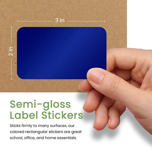 Sticker Moving Labels 3x2 inches, Light Blue Rectangular Label Stickers - 60 Pack, Name Labels for Kids Clothing and School Supplies by Royal Gree...