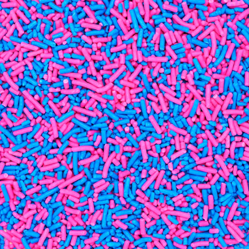 Pink and Blue Gender Reveal Cake Pop Cookie Cupcake Cakes Semi-Sweet Edible Confetti Decorations Sprinkles Desert Jimmies Toppers 6oz...