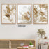 Abstract Golden White Flower Leaves Wall Art Posters Nordic Beige Canvas Painting, Modern Plant Landscape Prints Picture for Living Room Home Deco...