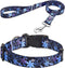 Dog Collar and Leash Set for Small Dogs, with Floral Print, Soft Comfortable Adjustable Collar for Small Medium Large Dogs, Floral Pattern for Gir...