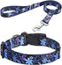 Dog Collar and Leash Set for Small Dogs, with Floral Print, Soft Comfortable Adjustable Collar for Small Medium Large Dogs, Floral Pattern for Gir...