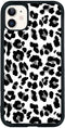 Black Leopard iPhone 13/14 Case - 6.1 Inch Blcak Leopard iPhone Case, Non-Slip Pattern Design and Shock Absorption, Soft Silica Gel Frame Support ...