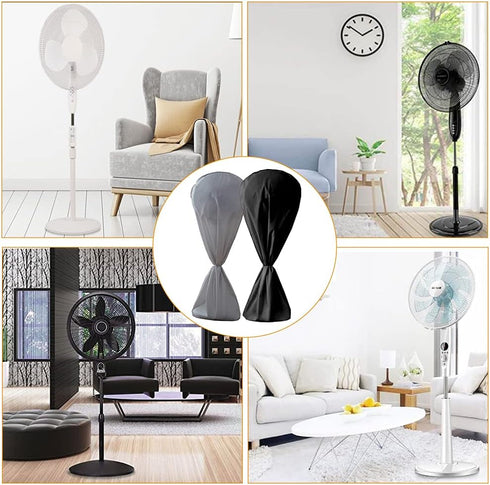 Electric Fan Dust Cover 420D Heavy Duty Standing Round Fan Cover Washable All Electric Fan Sleeve Waterproof Dustproof Protective Cover for Pedest...