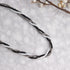 Black White Silver Gemstone Crystal Beaded Layered Choker Necklaces for Women, Dainty Y2k Handmade Triple Stone Beads Chain Twisted Necklace Beach...