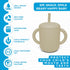 2 in 1 Silicone Food Storage and Drink Containers for Babies and Toddlers, BPA-Free (Tan)...