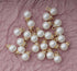 50 Pcs Faux Pearl Beads with Rhinestone Hole Gold Vintage Gold Silver Elegant Kits for Dangle Earrings Necklace Bracelet DIY Jewelry Making Access...