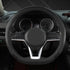 West Llama Flat Bottom Car Steering Wheel Cover for Nissan,D Shaped Steering Wheel Cover for Rogue,Altima,Kicks (Black-Standard Size)...