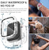 Surace 2 in 1 Waterproof Bling Case Compatible for Apple Watch Series 9 8 7 45mm, Over 100 Crystal Diamonds with Screen Protector, Front & Back Fu...