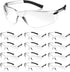 Queekay 12 Pack Safety Glasses Bulk Impact UV Scratch Glasses Protective Eyewear for Men Women Adolescents Eye Protection for Work Lab Constructio...