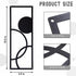TYLCC Black Wall Decor Metal Wall Art Decor Minimalist Abstract Wall Art Wrought Iron Hanging for Bedroom Living Room Wall Decor - 2 Pcs (Simple-1...