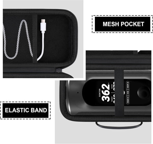Hard Carrying Case for Blue Tees Golf Player+ GPS Speaker with Touch Screen Display, GPS Speaker Player Protection Case with Mesh Pocket for Charg...