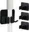 4PCS Broom and Mop Holder?Stainless Steel Waterproofing Broom and Mop Holder Wall Mountain, Adhesive Mop Holder with Hooks, Cleaning Supplies Orga...