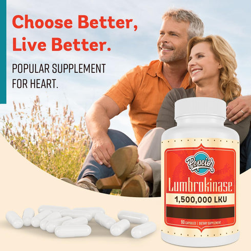 Lumbrokinase 200mg (Max Activity 1,500,000 LKU) - Lumbrokinase Enzymes Supplement, More Effective Than Nattokinase - 90 Capsules...