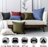 Jeanerlor 18"x18" Solid Cotton Linen Decoration Green Throw Pillow Case with Zipper Cushion Case Pillow Cover Decorative Pillowcase for Chair/Bed/...