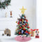 DUOBAO Christmas Tree Skirt 24-Inch Round Skirts Sparkly Pink Gold Great Gatsby Party Decorations Sequin Fabric...