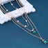 Boho Layered Emerald Pearl Choker Necklace Gold Emerald Pendant Necklace Tiny Pearl Station Necklace Green Gemstone Necklace Chain Jewelry for Wom...