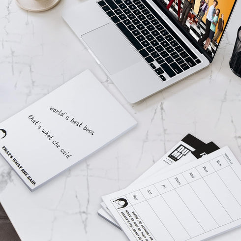 4PCS The Office Merchandise Notes, The Office Merch Notebooks Set, The Office Quote Notepad, Funny Novelty The Office Gifts for Coworkers, Student...