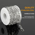 KYUNHOO Silver Jewelry Making Chain Roll Stainless Steel Paperclip Chains Bulk 5 Meters Long Craft Chain with Lobster Clasps Jump Rings for Men Wo...