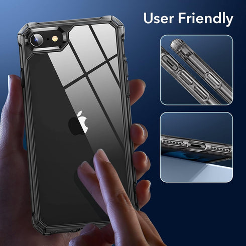 ESR for iPhone SE (2022) Case, iPhone SE (2020) and iPhone 8, Military-Grade Protection, Shock-Absorbing Corners, Yellowing-Resistant Back, Phone ...