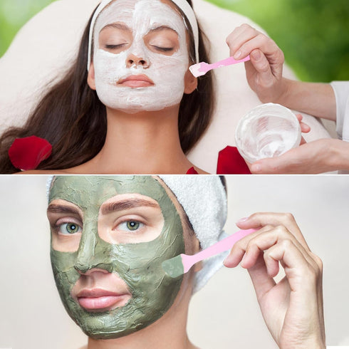 Tbestmax 300 PCS Mini Cosmetic Spatulas 3.2" x 0.6" Disposable Makeup Spatulas, Plastic Spatulas Pink Facial Creams Skin Care Spatulas...