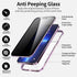 Magnetic Titanium for iPhone 15 Plus Privacy Case, Anti peep Magnetic Adsorption Double Sided Tempered Glass Full Body Case, Privacy Screen Protec...