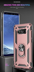 Samsung Galaxy S8 Plus Case with HD Screen Protectors, Androgate Military-Grade Metal Ring Holder Kickstand 15ft Drop Tested Shockproof Cover Case...