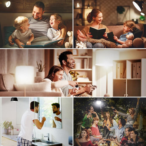 Emotionlite Rechargeable Emergency Light Bulb,1800mAh Battery Backup for Home Power Failure,Outage Emergency Reading Lighting Camping Hurricane,3 ...