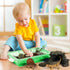 15Inch Portable Sensory Bin Play Tray with Lid, Fill with Water, Sand, Beads and More (Green)...