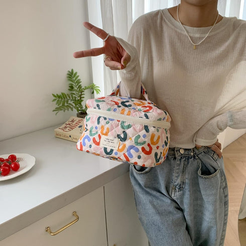 Cosmetic Bags for Women, Cute Floral Makeup Bag, Organizer Storage Make Up Bag, Travel Toiletry Bags, Handbags Purses (UU/Big)...
