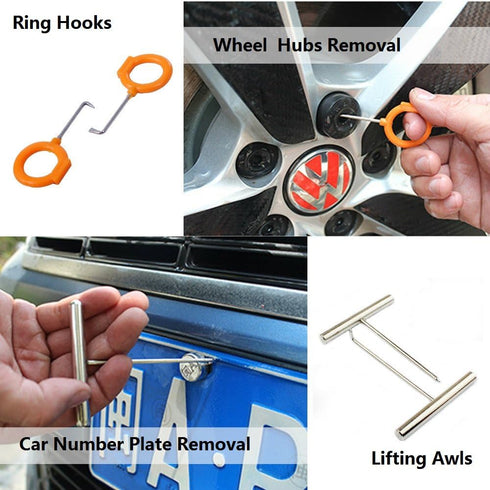 Auto Door Dash Panel Audio Trim Molding Install Removal Tool Kit with FREE Tool Bag 13 Pack, No-Scratch Car Body Radio Interior Upholstery Repair ...