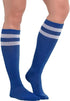 Blue Striped Knee Socks - Versatile One Size Fit - Ultimate Comfort & Style Socks Ideal For Athletics, Everyday Wear & Festive Parties - 1 Pair...