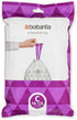 Brabantia PerfectFit Trash Bags (Size C/2.6-3.2 Gal) Thick Plastic Trash Can Liners with Drawstring Handles (40 Bags)...