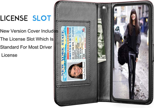 Tekcoo Wallet Case for Moto G Stylus 2020 / Motorola Moto G Pro, PU Leather ID Cash Credit Card Slots Holder Carrying Pouch Folio Flip Cover [Deta...