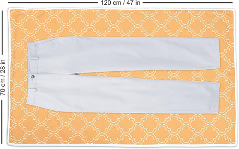 Encasa Homes Ironing Mat/Pad (Large 48"x28") with 3mm Padding & Silicone Iron Rest for Steam Pressing on Tabletop or Bed - Heat Resistant, Portabl...