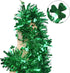 CCINEE 33FT St.Patrick's Day Tinsel Garland,Shamrock Clover Green Metallic Garland for Irish Party Home Decoration...