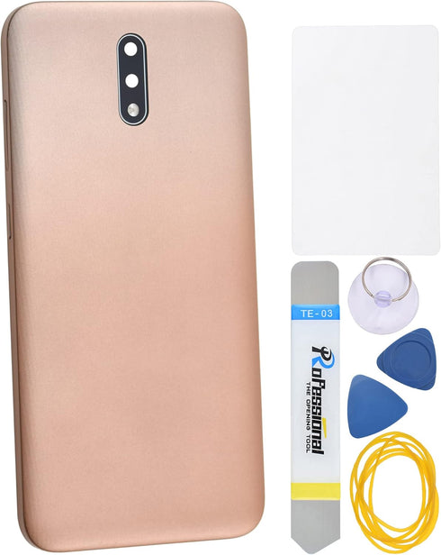 Gold Plastic Back Panel Cover Replacement for Nokia 2.3 with Volume Button Power Button Rear Camera Frame Rear Camera's Lens and Installation Inst...