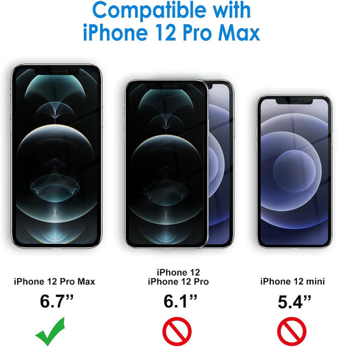JETech Screen Protector for iPhone 12 Pro Max 6.7-Inch, Tempered Glass Film, 3-Pack...