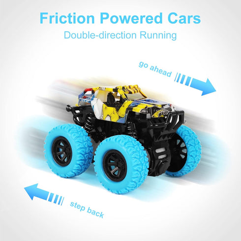 M SANMERSEN 2 Pack 360° Rotating Monster Truck Toys for 3-5 Year Old Boys and Girls - Toddler Car Toys Gifts...
