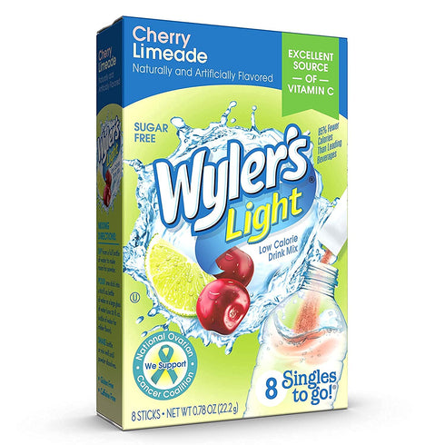 Wyler's Light Cherry Limeade Singles To Go Drink Mix 8 CT...