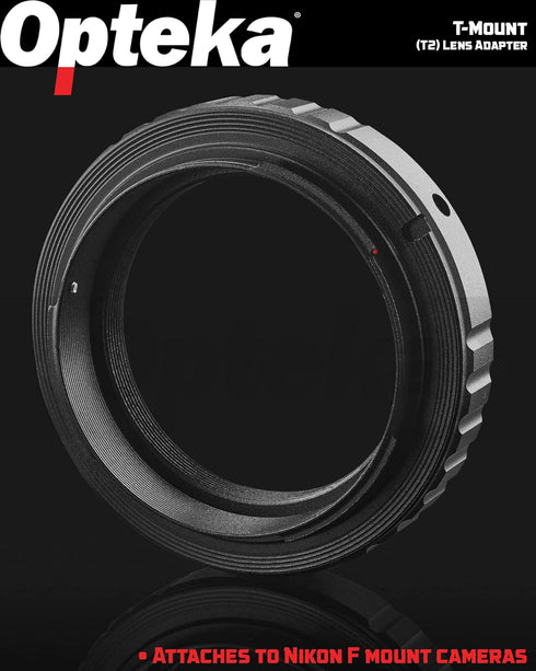 Opteka T-Mount (T2) Adapter Compatible with Nikon D5, D4, D3X, D3, D810, D800, D750, D500, D610, D600, D300, D7200, D7100, D5500, D5300, D5200, D5...