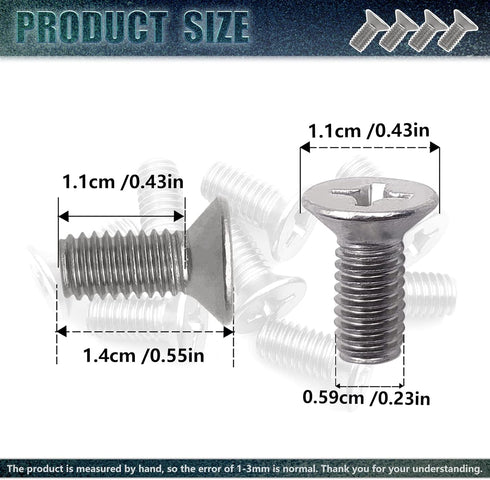 8PCS Stainless Steel Retaining Screws for Front and Rear, Stainless Steel Brake Disc Rotor Screws, 936-000-601-40-H, Compatible with Acura, Honda,...