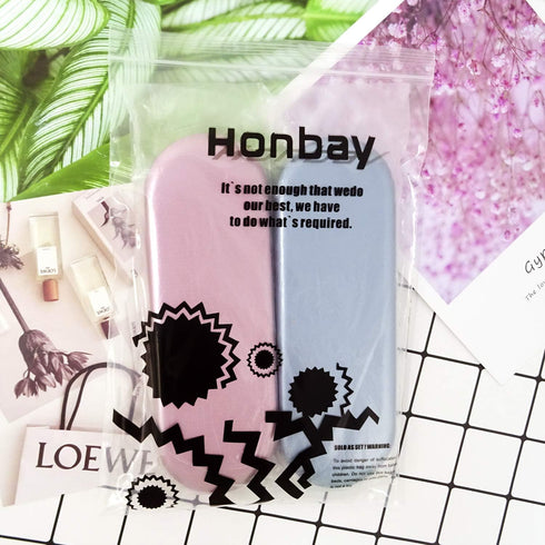 Honbay 2PCS Metal Hinged Tin Box Small Pen Case Home Organizers for Pen Pencil Makeup Brushes (2 Colors shipped by random)...
