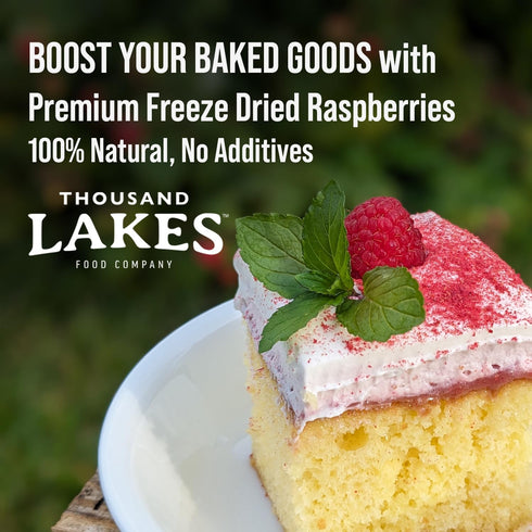 Thousand Lakes Freeze Dried Fruit - Raspberries 1.2 ounces | No Sugar Added | 100% Whole Raspberries...