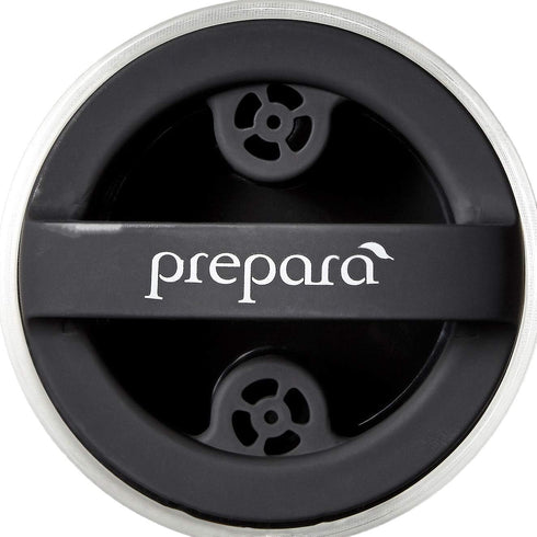Prepara Evak Fresh Saver Airless Canister, Glass & Stainless, Medium, Soft Touch Black Handle...