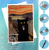 TYOHU Scream Funny Black Cat Poster Retro Trendy Sunset Glow Cat Canvas Wall Art Funky Preppy Prints Painting Colorful Abstract Farmhouse Gallery ...