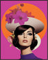 Posterizer 1 pcs-vintage woman purple and orange collage-Retro Art-Abstract & Modern Art-Gift for Art Lovers- UNFRAMED Wall Art...