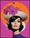Posterizer 1 pcs-vintage woman purple and orange collage-Retro Art-Abstract & Modern Art-Gift for Art Lovers- UNFRAMED Wall Art...